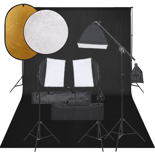 Fotostudioset met verlichtingsset, achtergrond en reflector Studioverlichting & flitsers | Creëer jouw Trendy Thuis | Gratis bezorgd & Retour | Trendy.nl