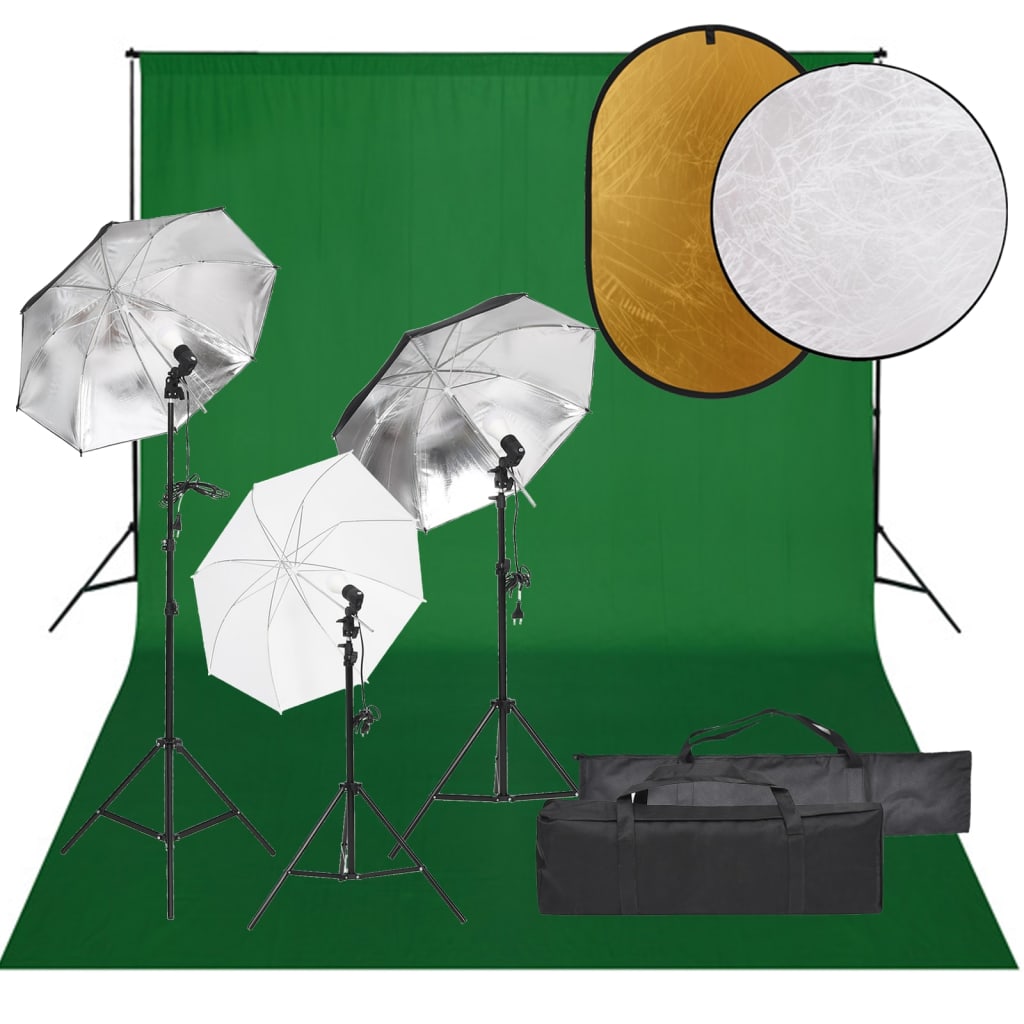 Fotostudioset met verlichtingsset, achtergrond en reflector Studioverlichting & flitsers | Creëer jouw Trendy Thuis | Gratis bezorgd & Retour | Trendy.nl