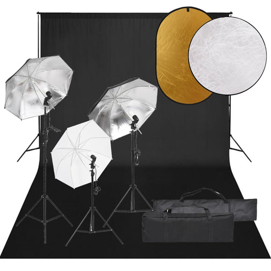 Fotostudioset met verlichtingsset, achtergrond en reflector Studioverlichting & flitsers | Creëer jouw Trendy Thuis | Gratis bezorgd & Retour | Trendy.nl