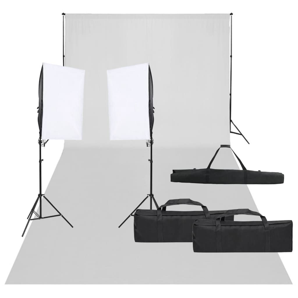 Fotostudioset met verlichtingsset en achtergrond Studioverlichting & flitsers | Creëer jouw Trendy Thuis | Gratis bezorgd & Retour | Trendy.nl