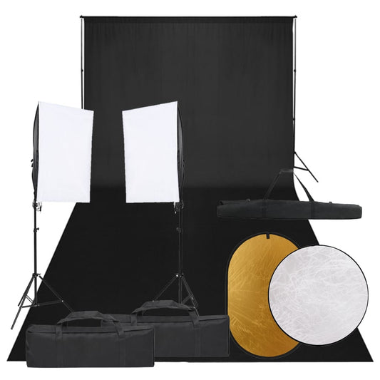 Fotostudioset met verlichtingsset, achtergrond en reflector Studioverlichting & flitsers | Creëer jouw Trendy Thuis | Gratis bezorgd & Retour | Trendy.nl