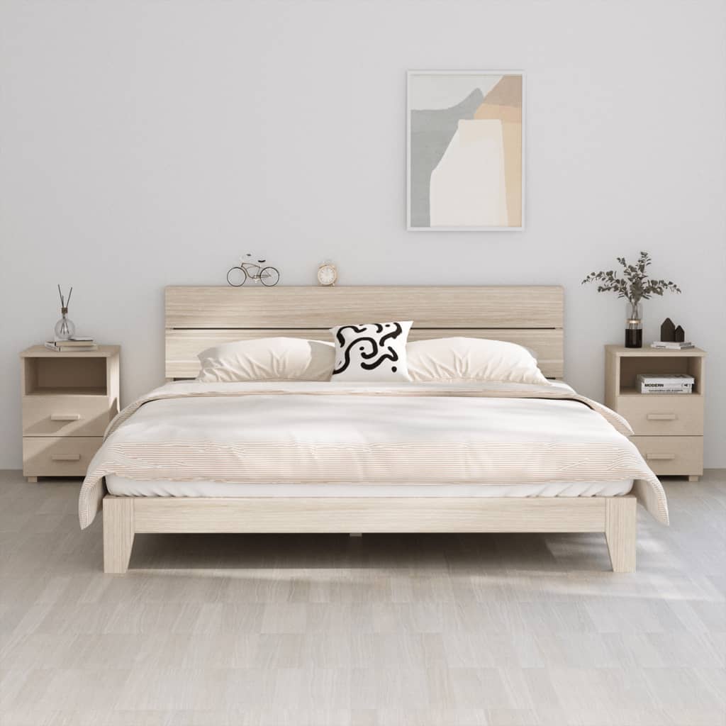 Nachtkastjes HAMAR 2 st 40x35x62 cm grenenhout honingbruin Nachtkastjes | Creëer jouw Trendy Thuis | Gratis bezorgd & Retour | Trendy.nl