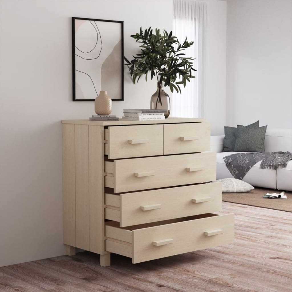 Dressoir HAMAR 79x40x80 cm massief grenenhout honingbruin Dressoirs & buffetkasten | Creëer jouw Trendy Thuis | Gratis bezorgd & Retour | Trendy.nl