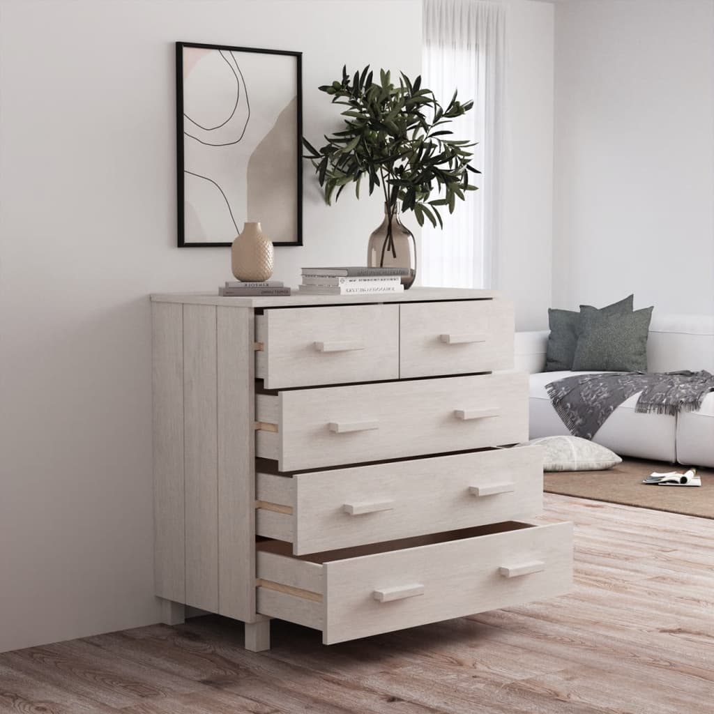 Dressoir HAMAR 79x40x80 cm massief grenenhout wit Dressoirs & buffetkasten | Creëer jouw Trendy Thuis | Gratis bezorgd & Retour | Trendy.nl