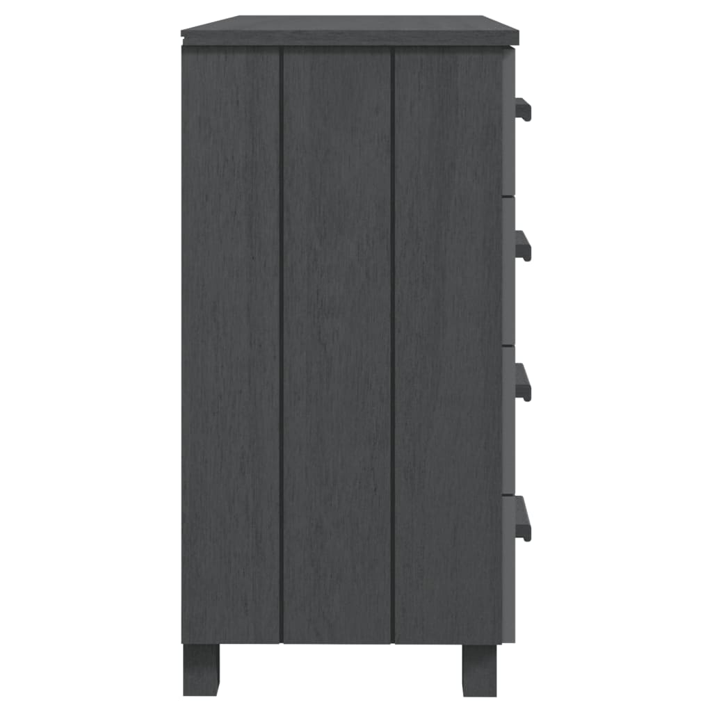 Dressoir HAMAR 79x40x80 cm massief grenenhout donkergrijs Dressoirs & buffetkasten | Creëer jouw Trendy Thuis | Gratis bezorgd & Retour | Trendy.nl