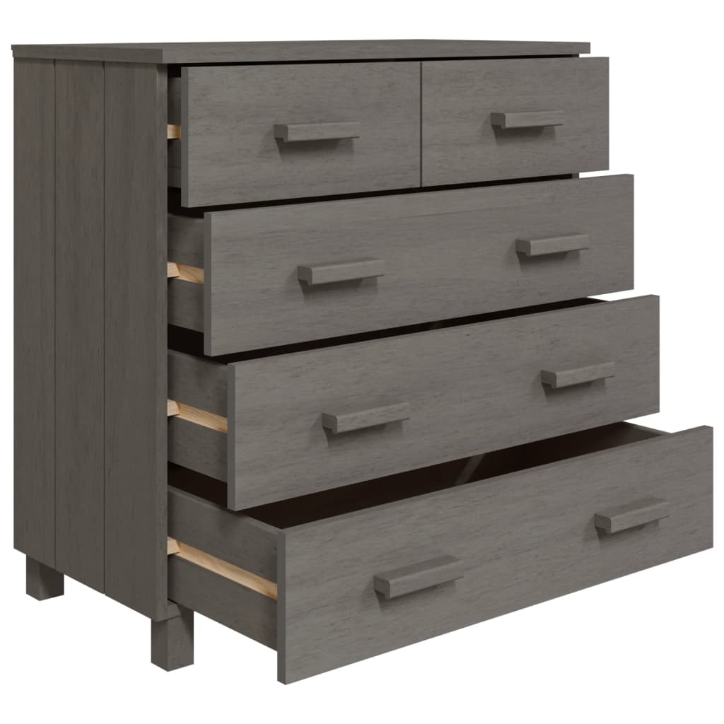 Dressoir HAMAR 79x40x80 cm massief grenenhout lichtgrijs Dressoirs & buffetkasten | Creëer jouw Trendy Thuis | Gratis bezorgd & Retour | Trendy.nl