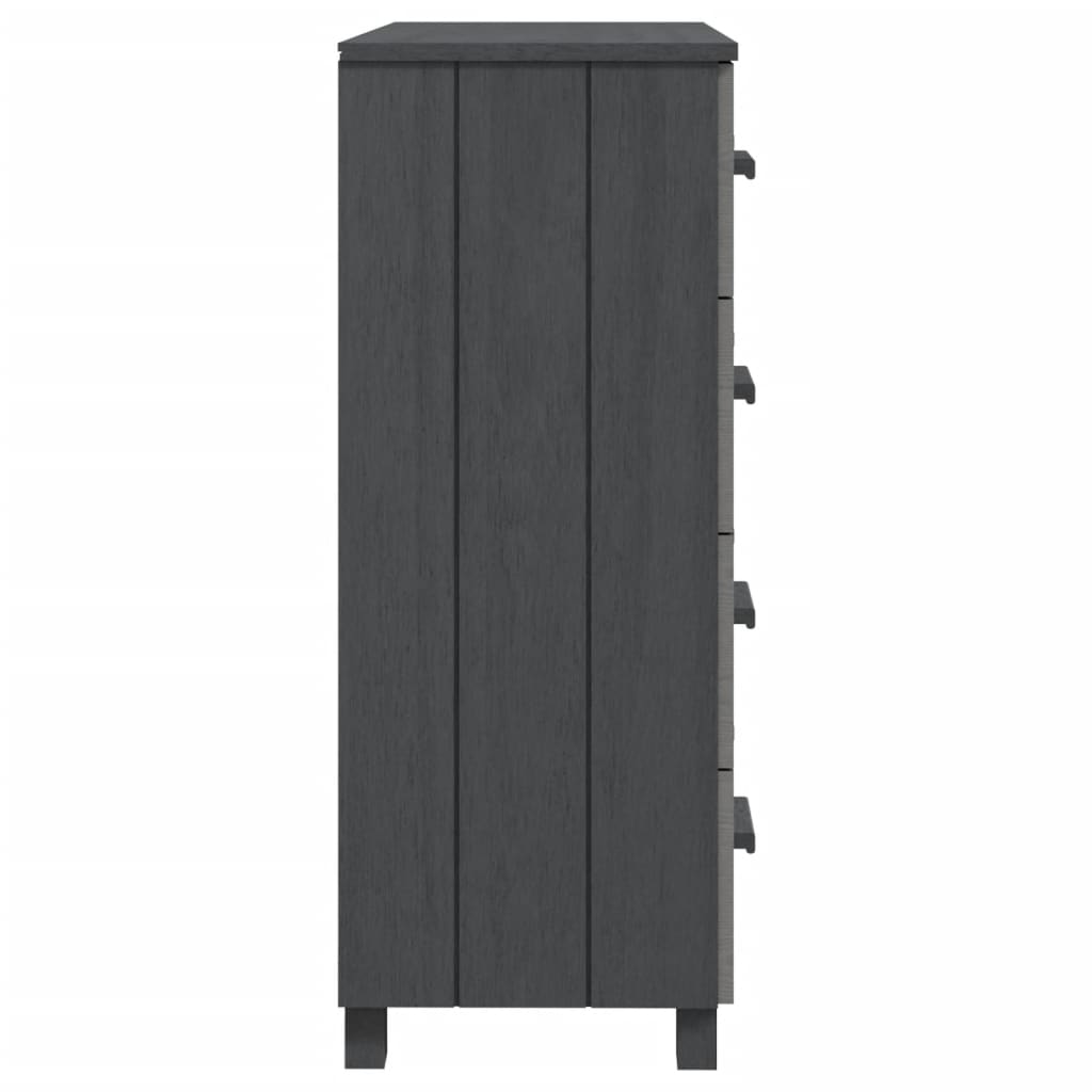 Dressoir HAMAR 79x40x103,5 cm massief grenenhout donkergrijs Dressoirs & buffetkasten | Creëer jouw Trendy Thuis | Gratis bezorgd & Retour | Trendy.nl