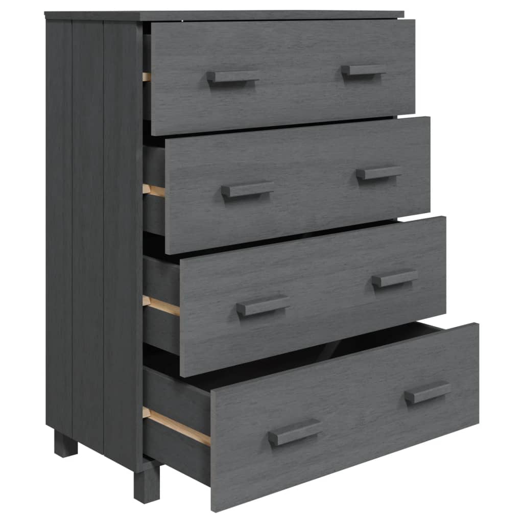 Dressoir HAMAR 79x40x103,5 cm massief grenenhout donkergrijs Dressoirs & buffetkasten | Creëer jouw Trendy Thuis | Gratis bezorgd & Retour | Trendy.nl