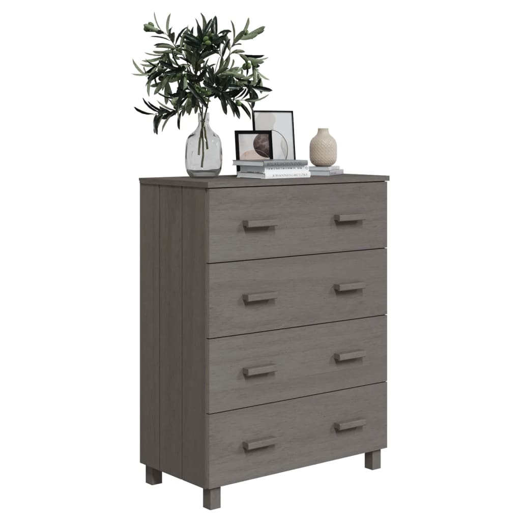 Dressoir HAMAR 79x40x103,5 cm massief grenenhout lichtgrijs Dressoirs & buffetkasten | Creëer jouw Trendy Thuis | Gratis bezorgd & Retour | Trendy.nl