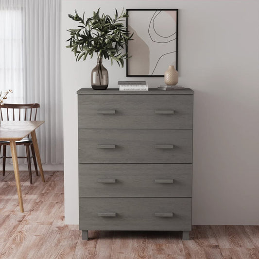 Dressoir HAMAR 79x40x103,5 cm massief grenenhout lichtgrijs Dressoirs & buffetkasten | Creëer jouw Trendy Thuis | Gratis bezorgd & Retour | Trendy.nl