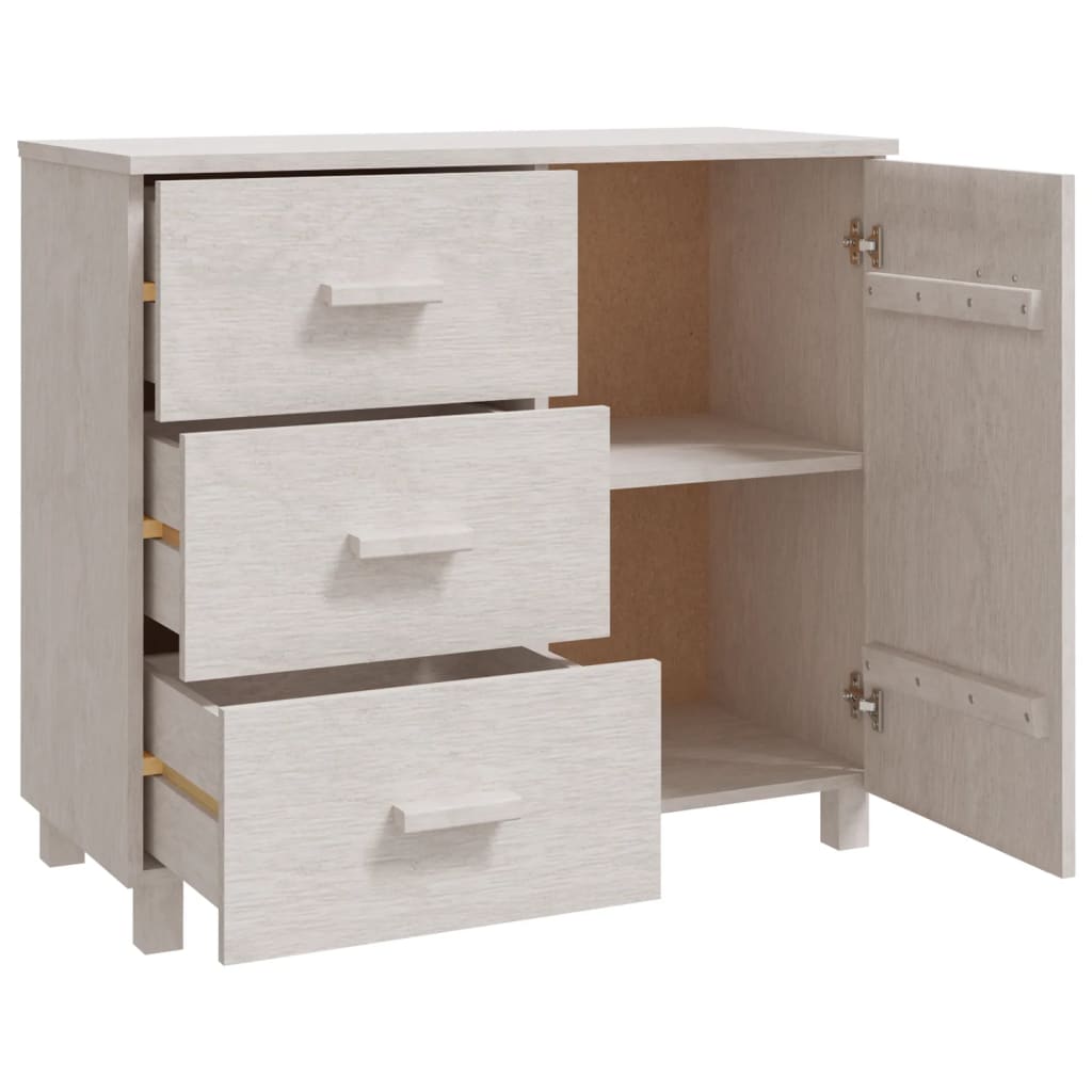 Dressoir HAMAR 90x40x80 cm massief grenenhout wit Dressoirs & buffetkasten | Creëer jouw Trendy Thuis | Gratis bezorgd & Retour | Trendy.nl