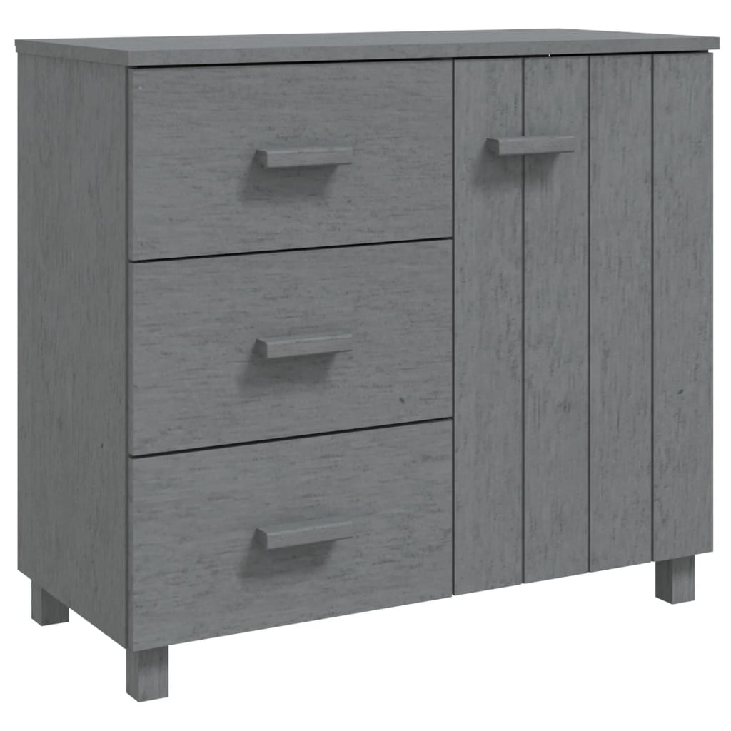 Dressoir HAMAR 90x40x80 cm massief grenenhout donkergrijs Dressoirs & buffetkasten | Creëer jouw Trendy Thuis | Gratis bezorgd & Retour | Trendy.nl