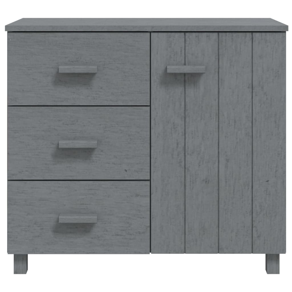 Dressoir HAMAR 90x40x80 cm massief grenenhout donkergrijs Dressoirs & buffetkasten | Creëer jouw Trendy Thuis | Gratis bezorgd & Retour | Trendy.nl