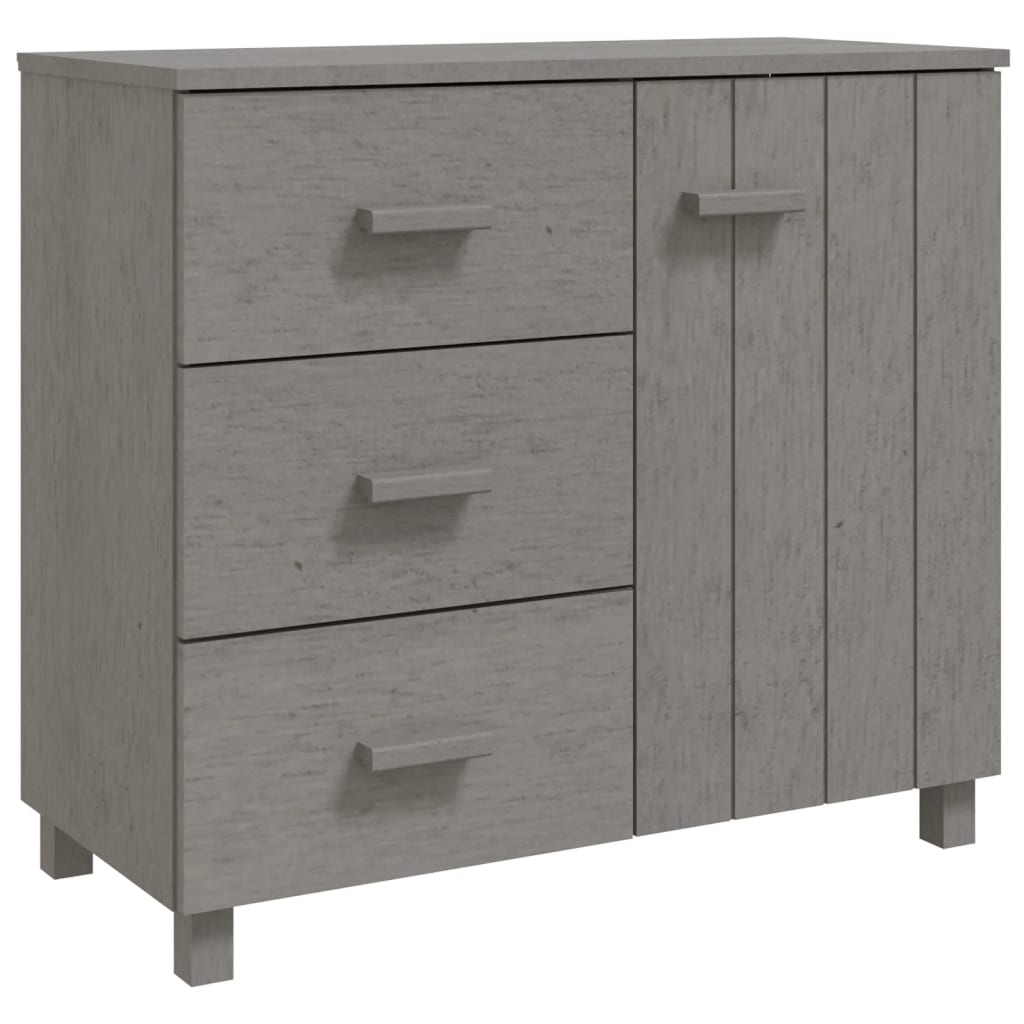 Dressoir HAMAR 90x40x80 cm massief grenenhout lichtgrijs Dressoirs & buffetkasten | Creëer jouw Trendy Thuis | Gratis bezorgd & Retour | Trendy.nl