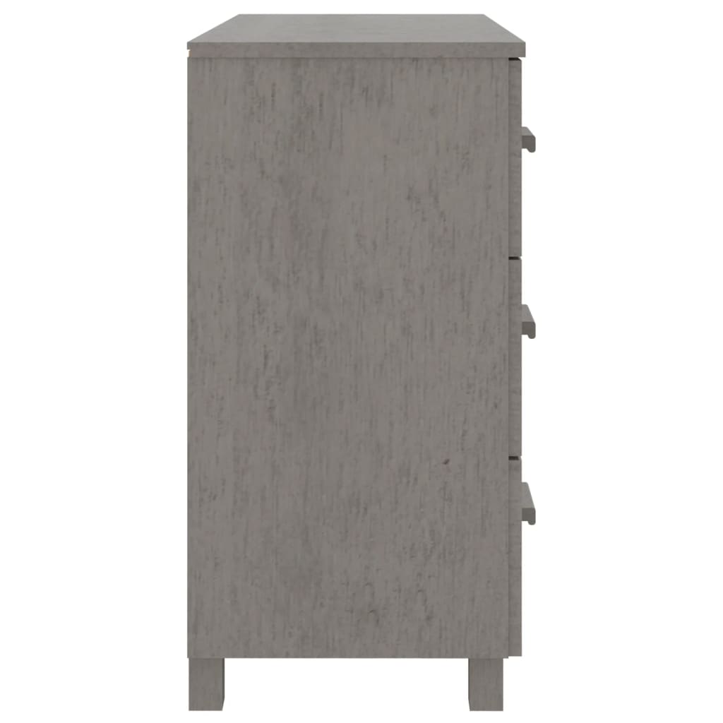 Dressoir HAMAR 90x40x80 cm massief grenenhout lichtgrijs Dressoirs & buffetkasten | Creëer jouw Trendy Thuis | Gratis bezorgd & Retour | Trendy.nl