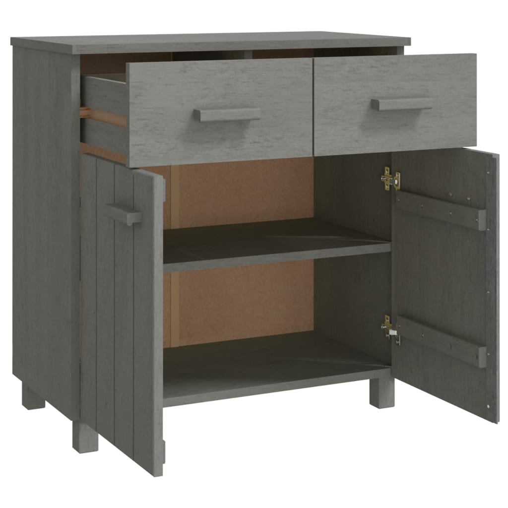 Dressoir HAMAR 79x40x80 cm massief grenenhout lichtgrijs Dressoirs & buffetkasten | Creëer jouw Trendy Thuis | Gratis bezorgd & Retour | Trendy.nl