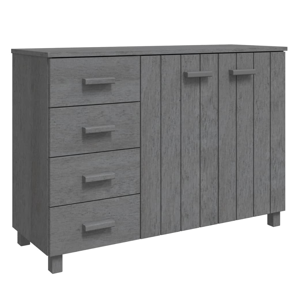 Dressoir HAMAR 113x40x80 cm massief grenenhout donkergrijs Dressoirs & buffetkasten | Creëer jouw Trendy Thuis | Gratis bezorgd & Retour | Trendy.nl