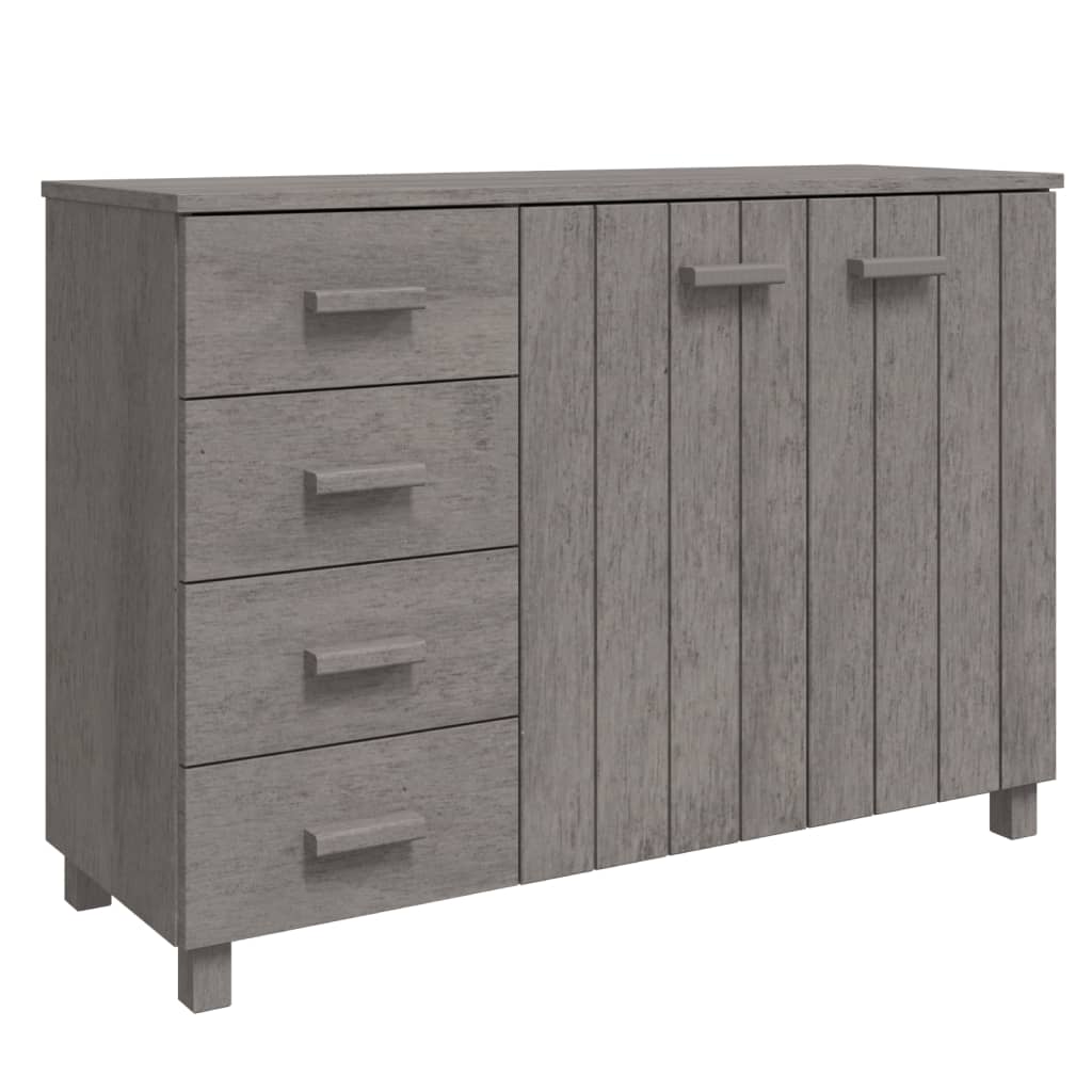 Dressoir HAMAR 113x40x80 cm massief grenenhout lichtgrijs Dressoirs & buffetkasten | Creëer jouw Trendy Thuis | Gratis bezorgd & Retour | Trendy.nl