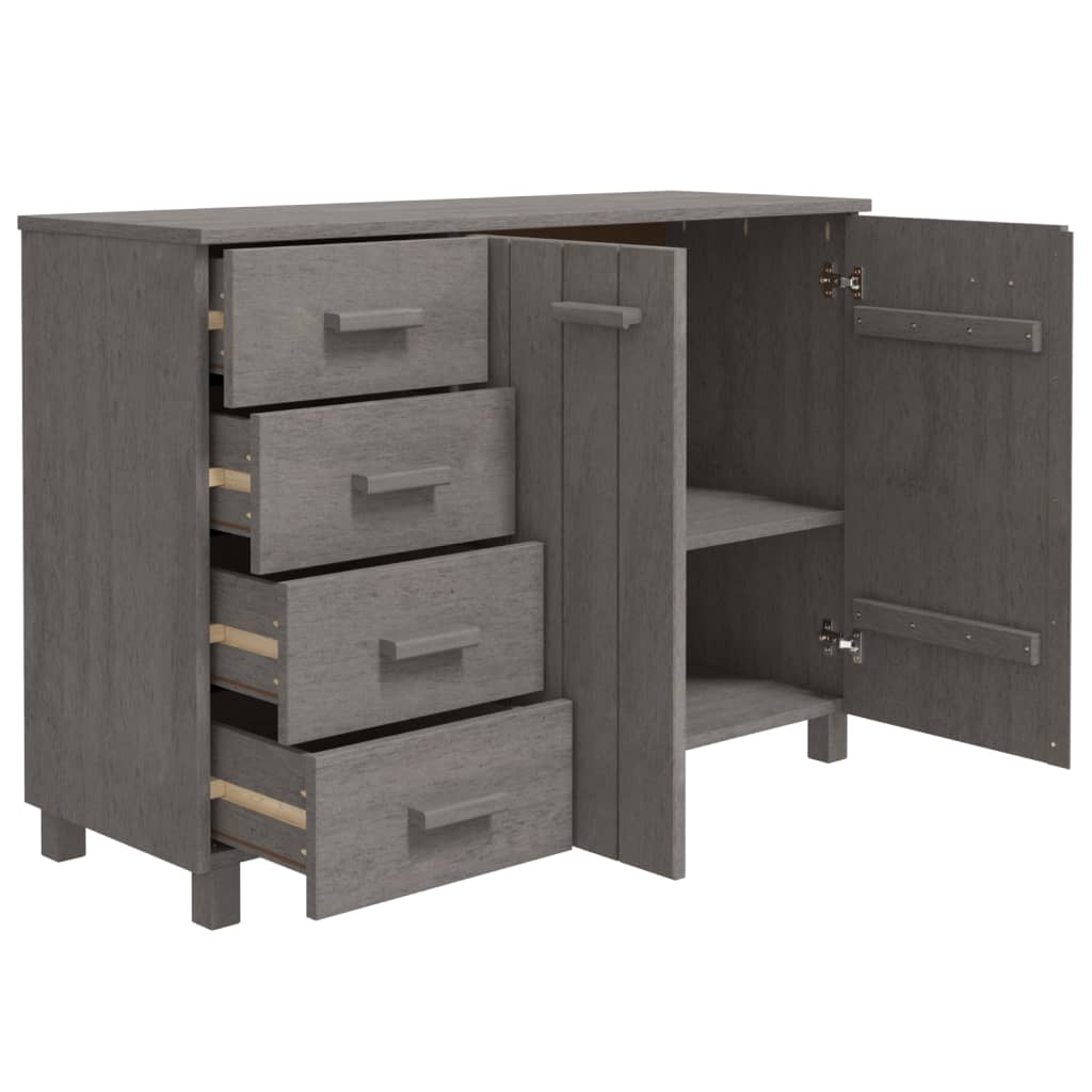 Dressoir HAMAR 113x40x80 cm massief grenenhout lichtgrijs Dressoirs & buffetkasten | Creëer jouw Trendy Thuis | Gratis bezorgd & Retour | Trendy.nl