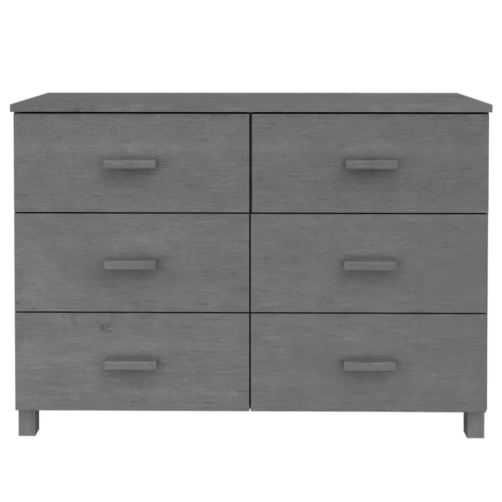 Dressoir HAMAR 113x40x80 cm massief grenenhout donkergrijs Dressoirs & buffetkasten | Creëer jouw Trendy Thuis | Gratis bezorgd & Retour | Trendy.nl