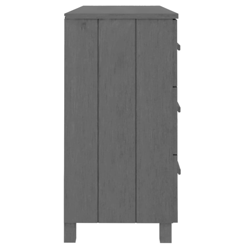 Dressoir HAMAR 113x40x80 cm massief grenenhout donkergrijs Dressoirs & buffetkasten | Creëer jouw Trendy Thuis | Gratis bezorgd & Retour | Trendy.nl