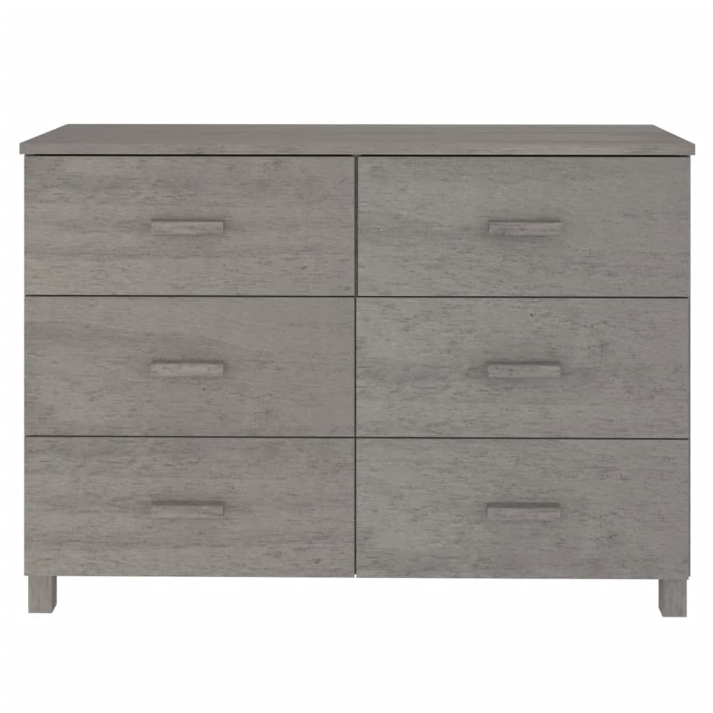 Dressoir HAMAR 113x40x80 cm massief grenenhout lichtgrijs Dressoirs & buffetkasten | Creëer jouw Trendy Thuis | Gratis bezorgd & Retour | Trendy.nl