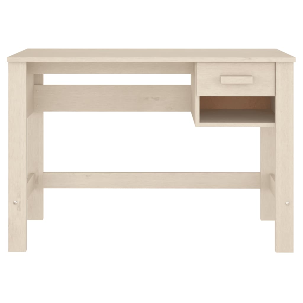 Stijlvol Bureau HAMAR van massief grenenhout in honingbruine kleur - 110x40x75 cm Bureaus | Creëer jouw Trendy Thuis | Gratis bezorgd & Retour | Trendy.nl