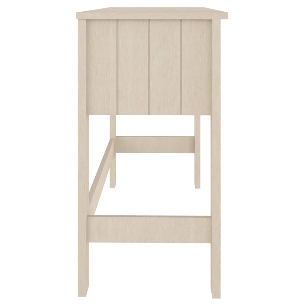 Stijlvol Bureau HAMAR van massief grenenhout in honingbruine kleur - 110x40x75 cm Bureaus | Creëer jouw Trendy Thuis | Gratis bezorgd & Retour | Trendy.nl