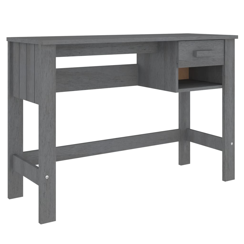 Stijlvol Bureau van Massief Grenenhout - HAMAR 110x40x75 cm - Donkergrijs Bureaus | Creëer jouw Trendy Thuis | Gratis bezorgd & Retour | Trendy.nl