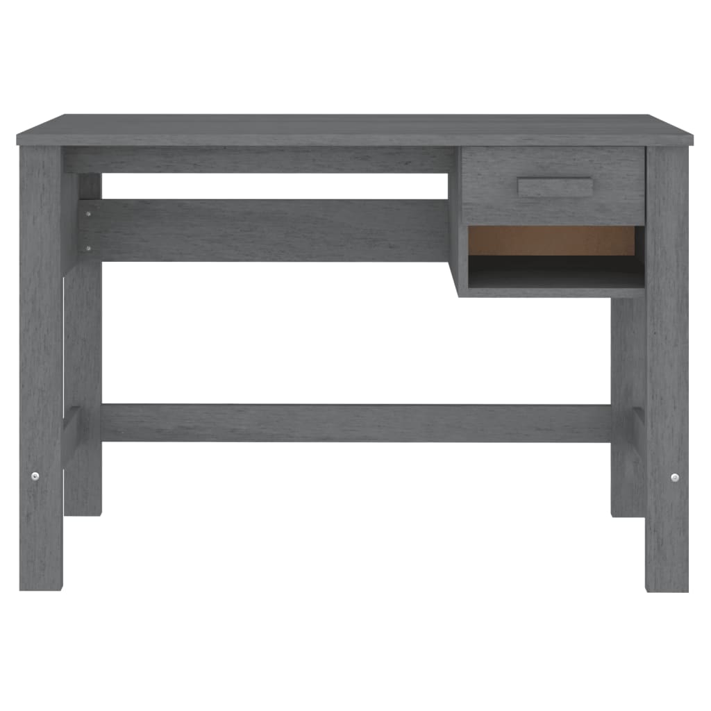 Stijlvol Bureau van Massief Grenenhout - HAMAR 110x40x75 cm - Donkergrijs Bureaus | Creëer jouw Trendy Thuis | Gratis bezorgd & Retour | Trendy.nl