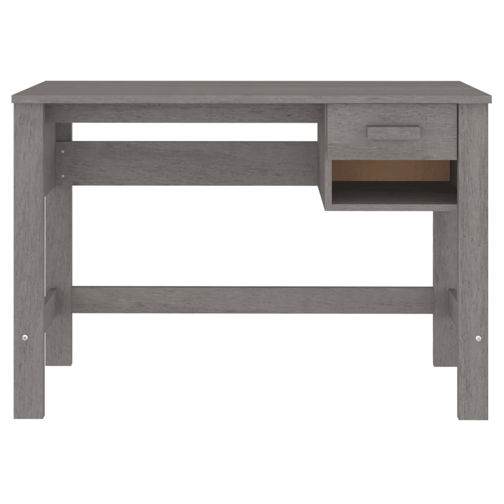 Moderne lichtgrijze bureau van massief grenenhout - HAMAR 110x40x75 cm Bureaus | Creëer jouw Trendy Thuis | Gratis bezorgd & Retour | Trendy.nl