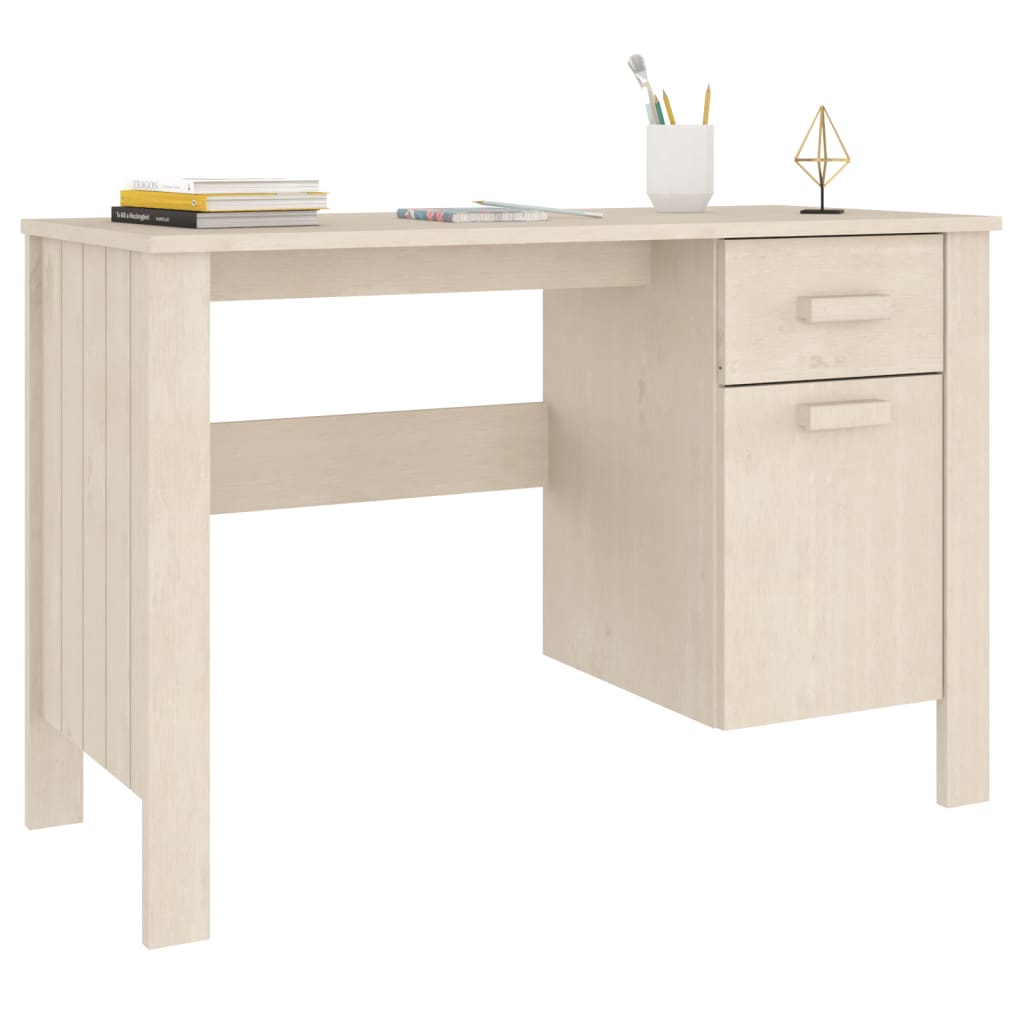 Prachtig Bureau HAMAR: 113x50x75 cm, vervaardigd uit hoogwaardig honingbruin massief grenenhout Bureaus | Creëer jouw Trendy Thuis | Gratis bezorgd & Retour | Trendy.nl