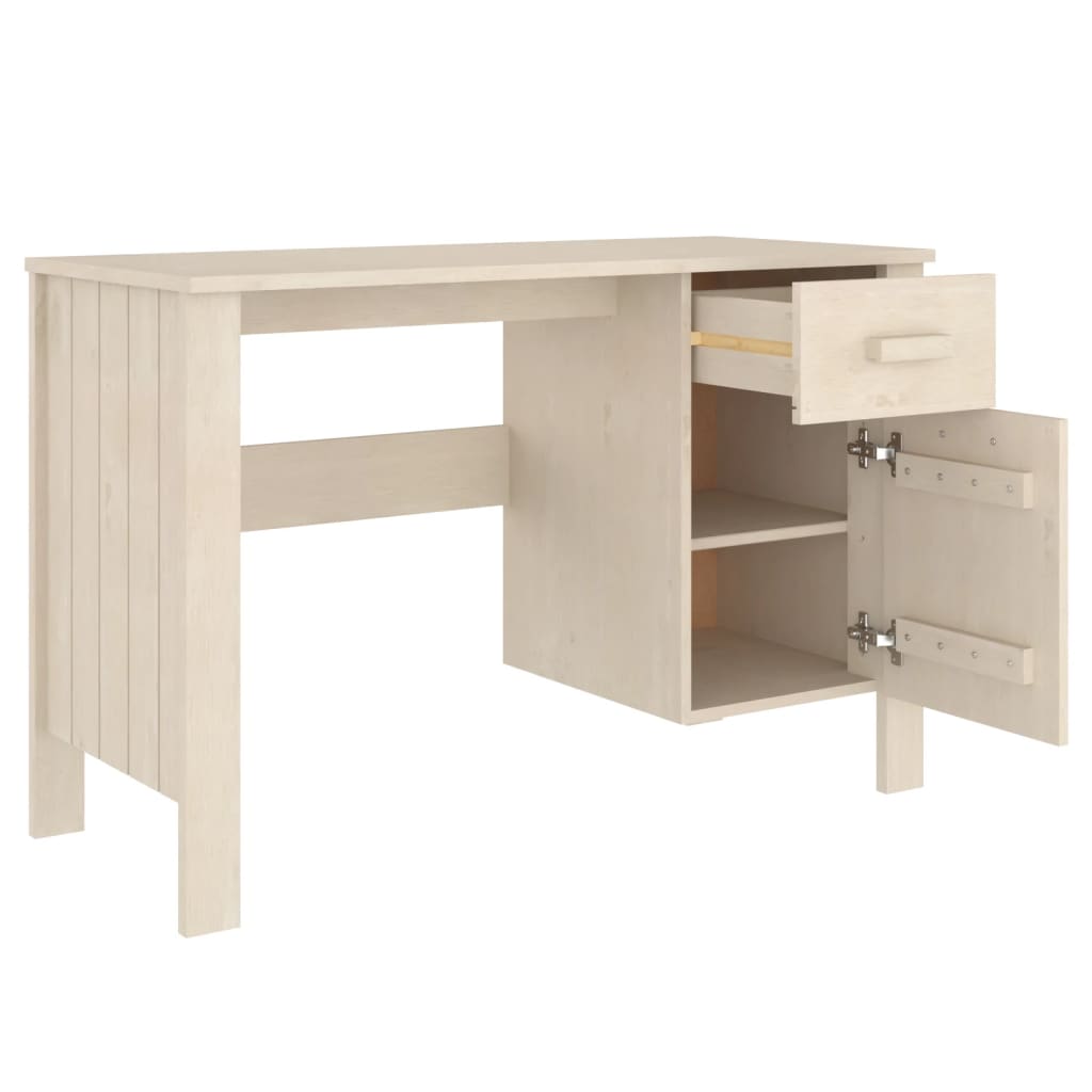 Prachtig Bureau HAMAR: 113x50x75 cm, vervaardigd uit hoogwaardig honingbruin massief grenenhout Bureaus | Creëer jouw Trendy Thuis | Gratis bezorgd & Retour | Trendy.nl