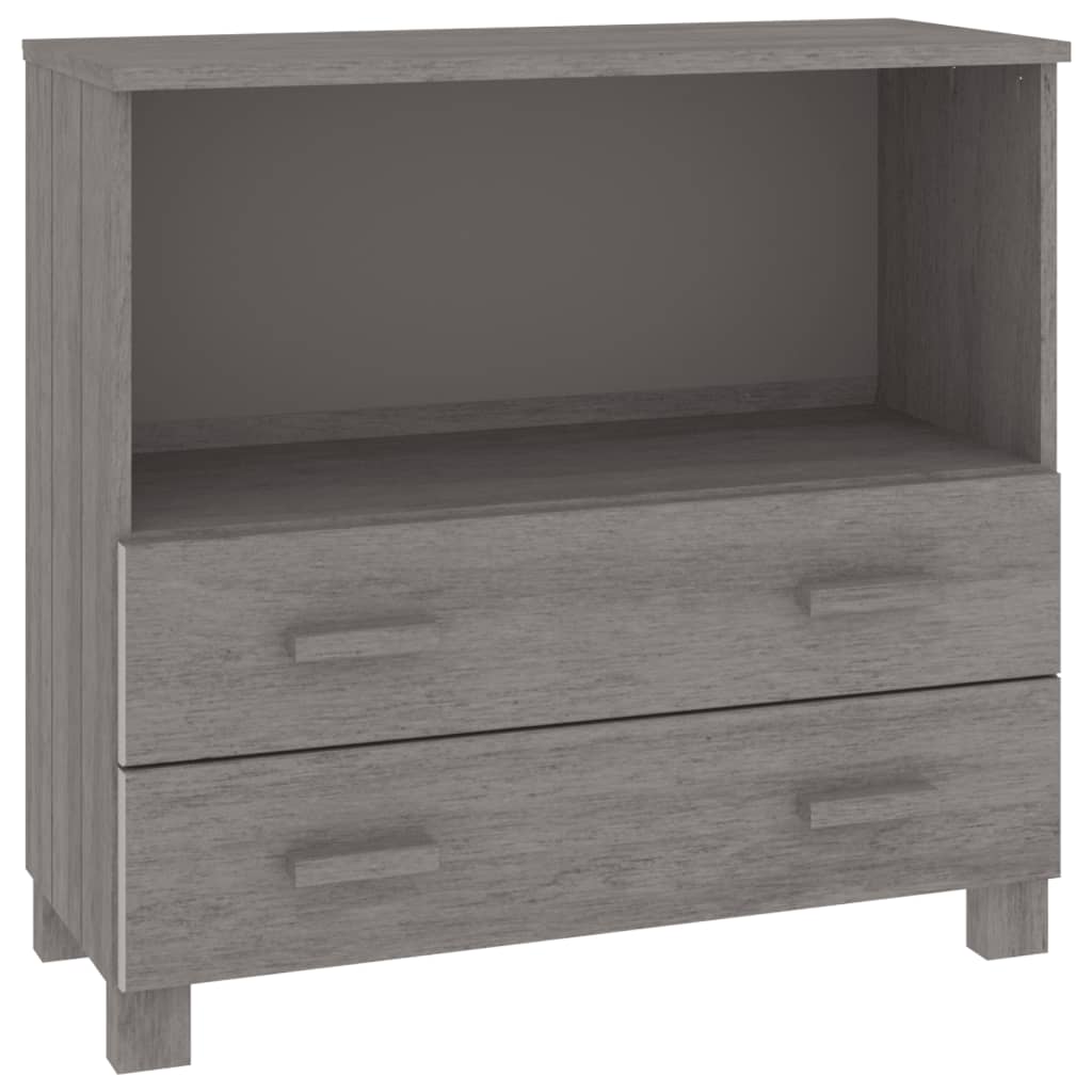 Dressoir HAMAR 85x35x80 cm massief grenenhout lichtgrijs Dressoirs & buffetkasten | Creëer jouw Trendy Thuis | Gratis bezorgd & Retour | Trendy.nl