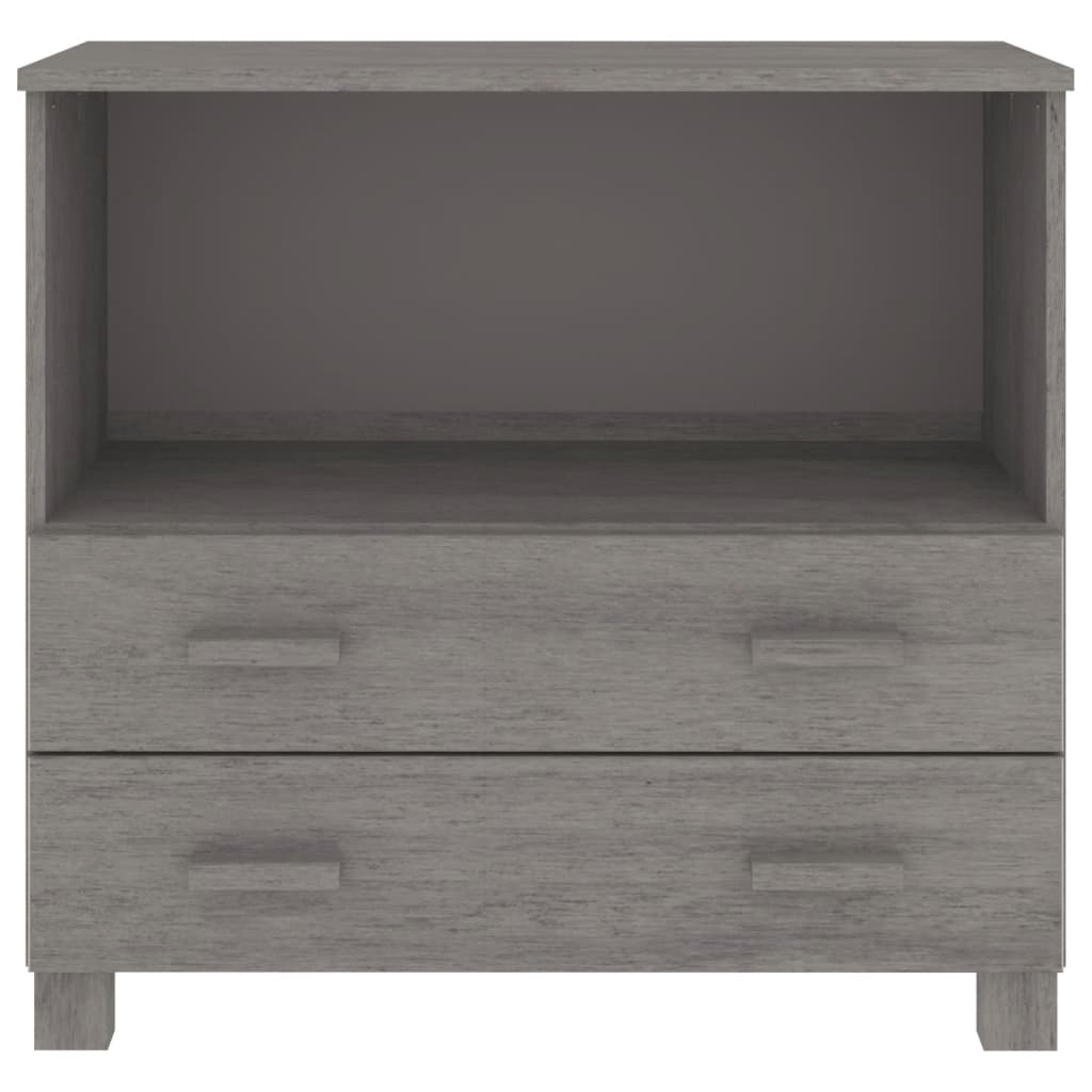 Dressoir HAMAR 85x35x80 cm massief grenenhout lichtgrijs Dressoirs & buffetkasten | Creëer jouw Trendy Thuis | Gratis bezorgd & Retour | Trendy.nl