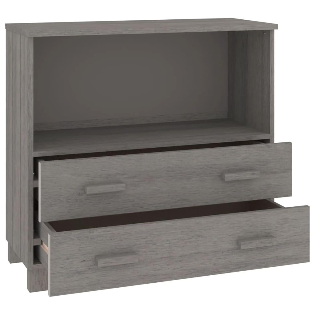 Dressoir HAMAR 85x35x80 cm massief grenenhout lichtgrijs Dressoirs & buffetkasten | Creëer jouw Trendy Thuis | Gratis bezorgd & Retour | Trendy.nl