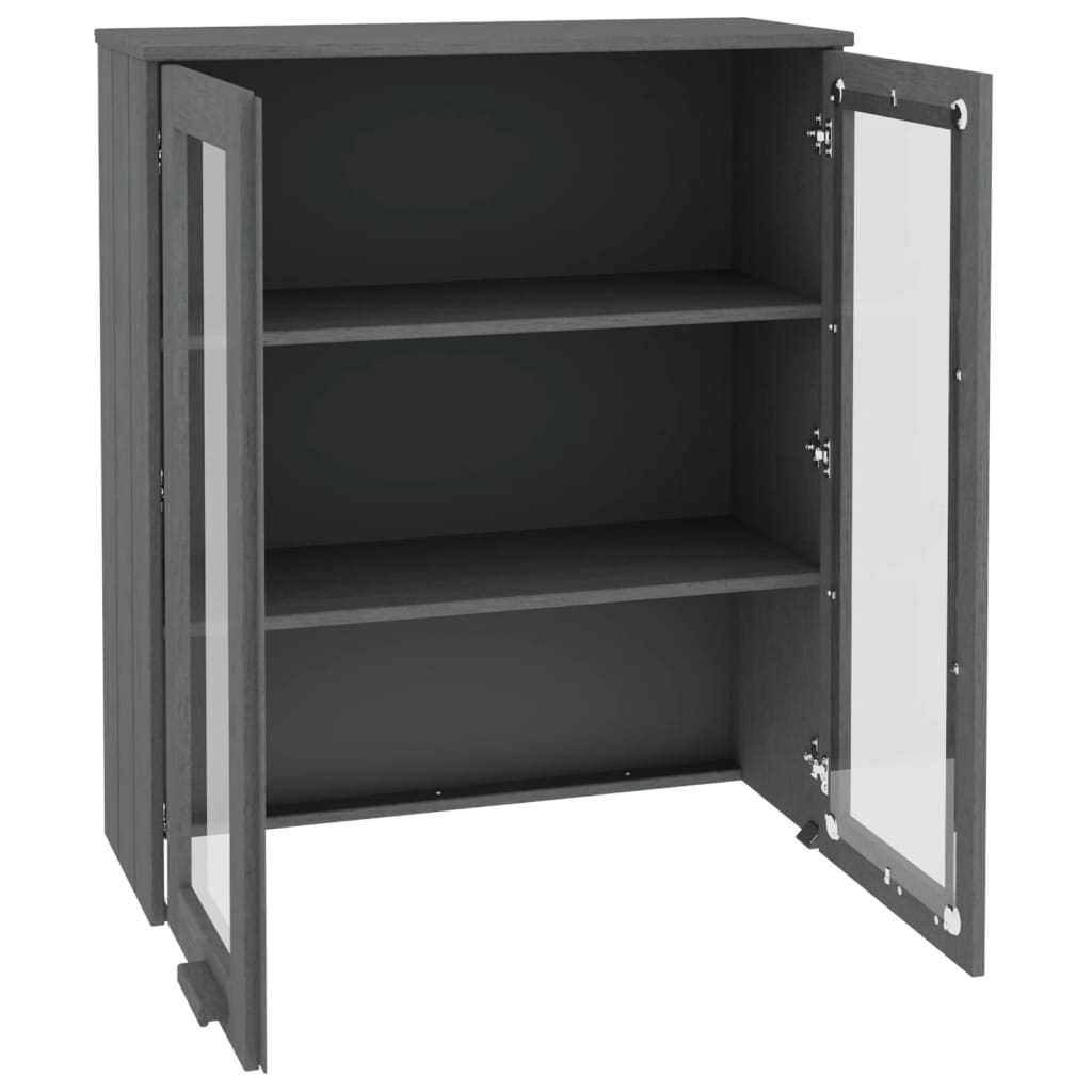 Opzetkast HAMAR 85x35x100 cm massief grenenhout donkergrijs Dressoirs & buffetkasten | Creëer jouw Trendy Thuis | Gratis bezorgd & Retour | Trendy.nl