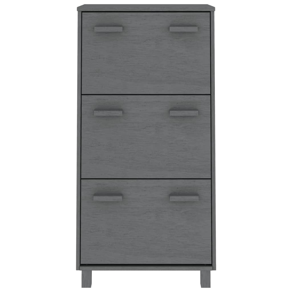 Schoenenkast HAMAR 59,5x35x117 cm grenenhout donkergrijs Schoenenrekken | Creëer jouw Trendy Thuis | Gratis bezorgd & Retour | Trendy.nl