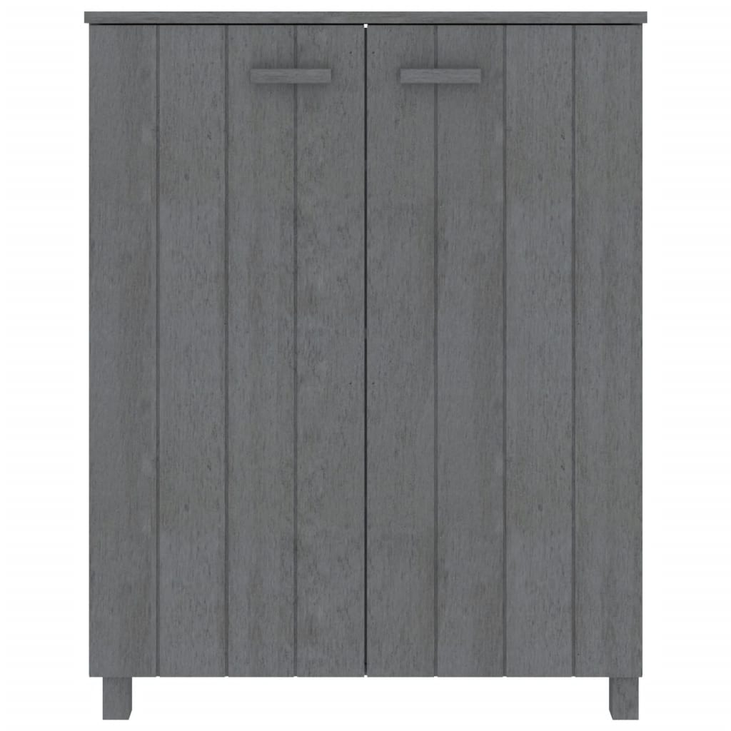 Schoenenkast HAMAR 85x40x108 cm massief grenenhout donkergrijs Schoenenrekken | Creëer jouw Trendy Thuis | Gratis bezorgd & Retour | Trendy.nl