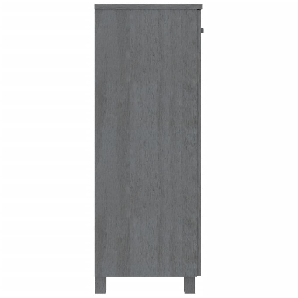 Schoenenkast HAMAR 85x40x108 cm massief grenenhout donkergrijs Schoenenrekken | Creëer jouw Trendy Thuis | Gratis bezorgd & Retour | Trendy.nl