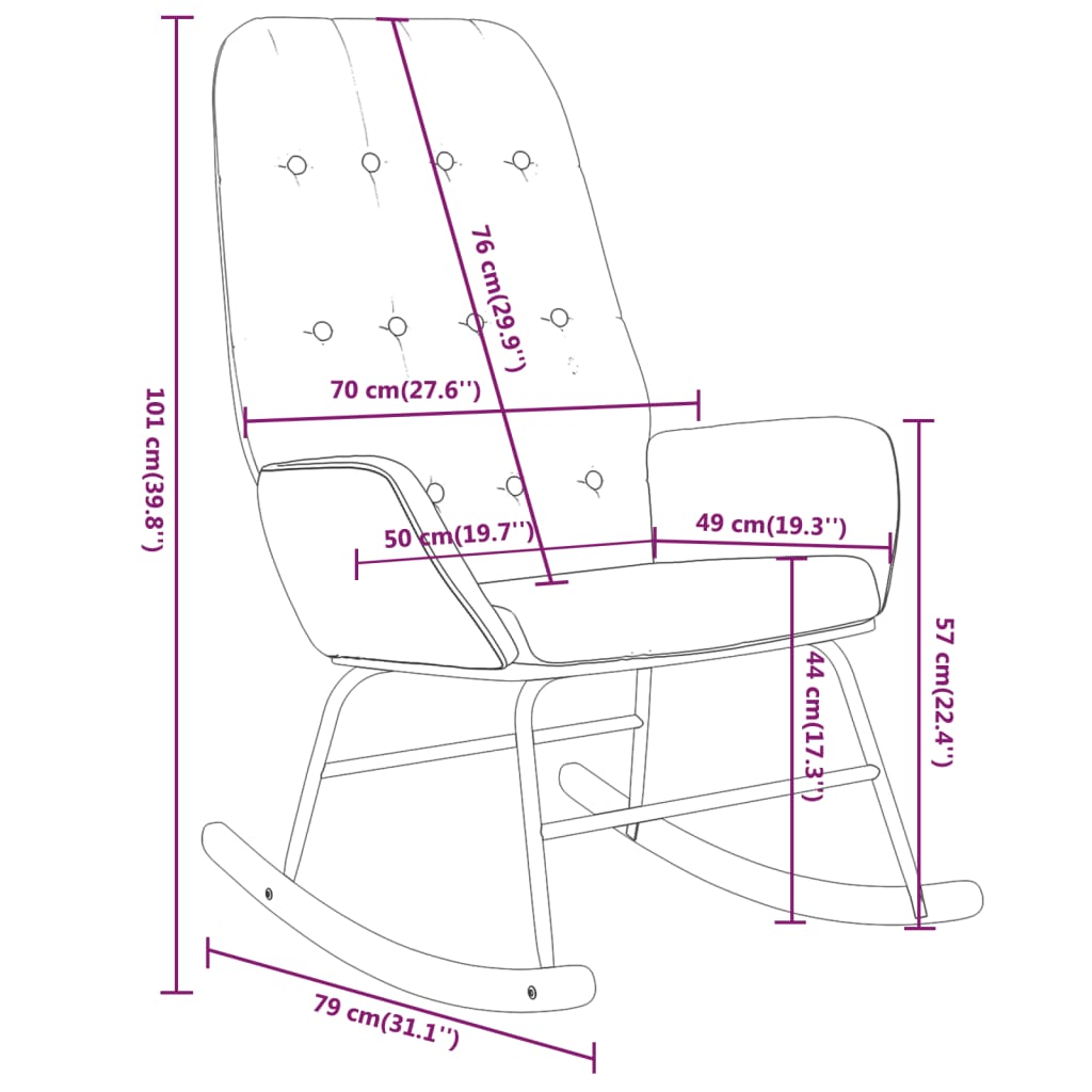 Schommelstoel stof mosterdgeel Schommelstoelen | Creëer jouw Trendy Thuis | Gratis bezorgd & Retour | Trendy.nl