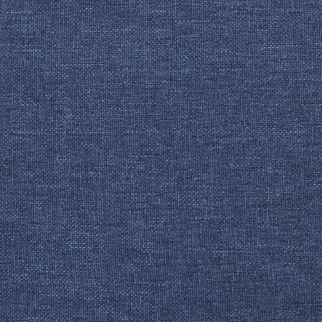 Voetenbank 45x29,5x35 cm stof en kunstleer blauw