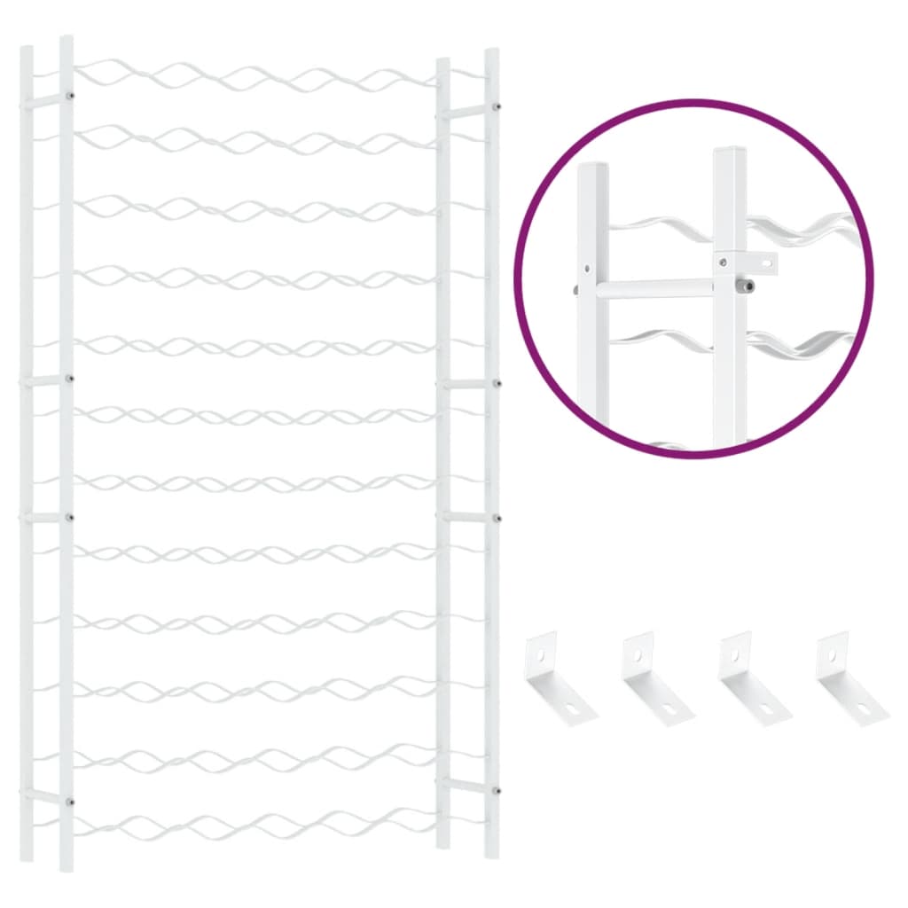 Wijnrek voor 72 flessen metaal wit Wijnrekken | Creëer jouw Trendy Thuis | Gratis bezorgd & Retour | Trendy.nl