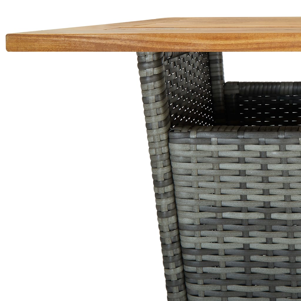 3-delige Tuinbarset met kussens poly rattan grijs Tuinsets | Creëer jouw Trendy Thuis | Gratis bezorgd & Retour | Trendy.nl