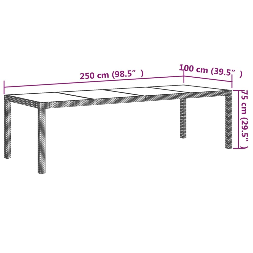 9-delige Tuinset met kussens poly rattan grijs Tuinsets | Creëer jouw Trendy Thuis | Gratis bezorgd & Retour | Trendy.nl