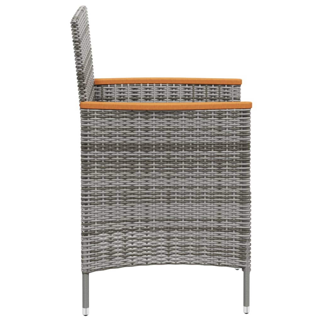 3-delige Tuinset met kussens poly rattan grijs Tuinsets | Creëer jouw Trendy Thuis | Gratis bezorgd & Retour | Trendy.nl