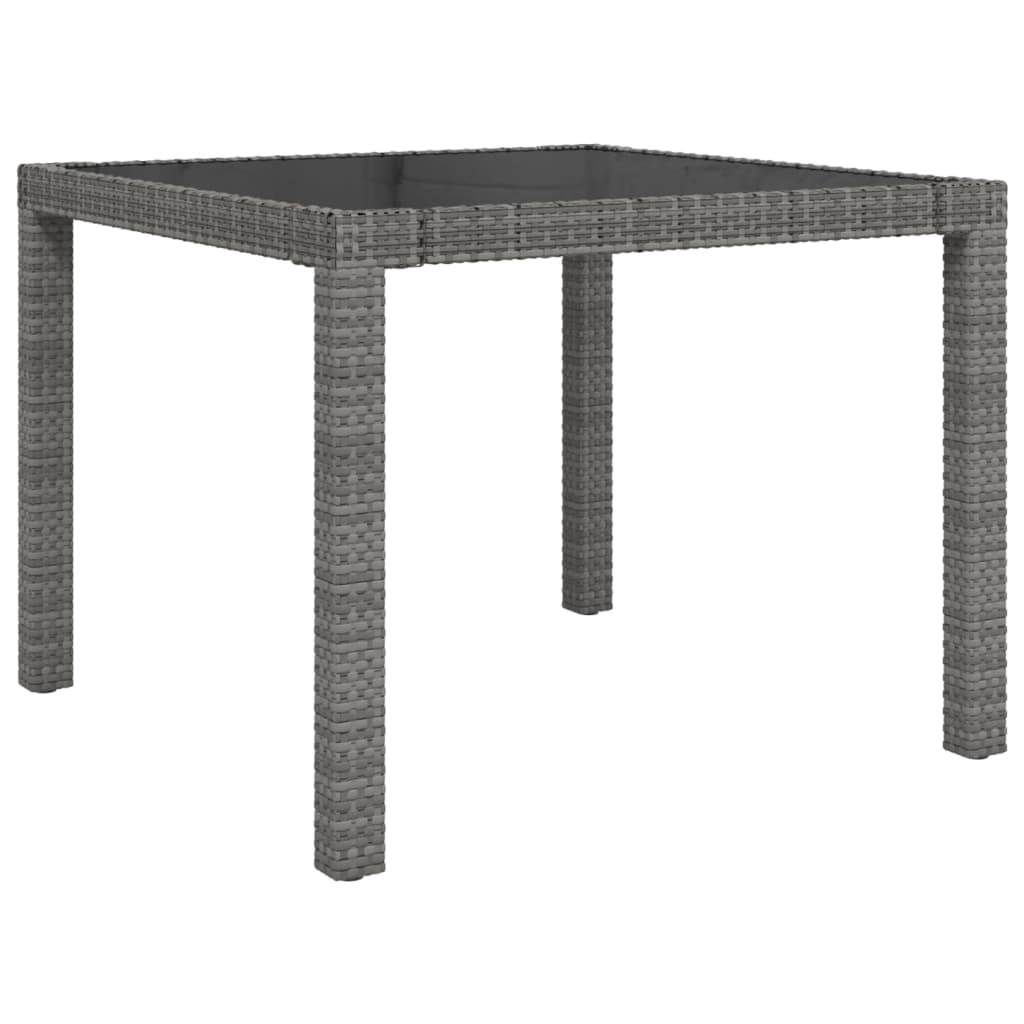 3-delige Tuinset met kussens poly rattan zwart en grijs Tuinsets | Creëer jouw Trendy Thuis | Gratis bezorgd & Retour | Trendy.nl