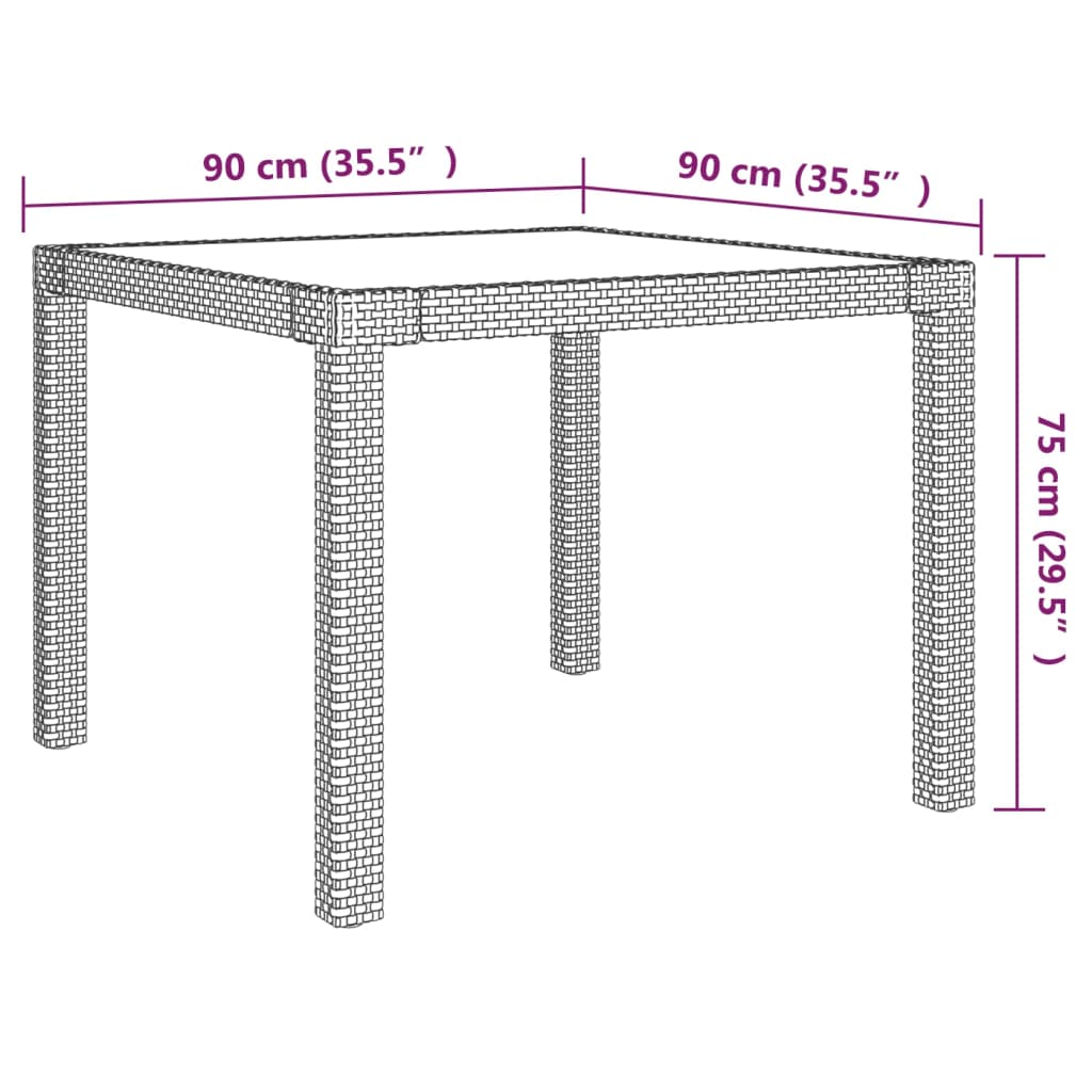 3-delige Tuinset met kussens poly rattan zwart en grijs Tuinsets | Creëer jouw Trendy Thuis | Gratis bezorgd & Retour | Trendy.nl