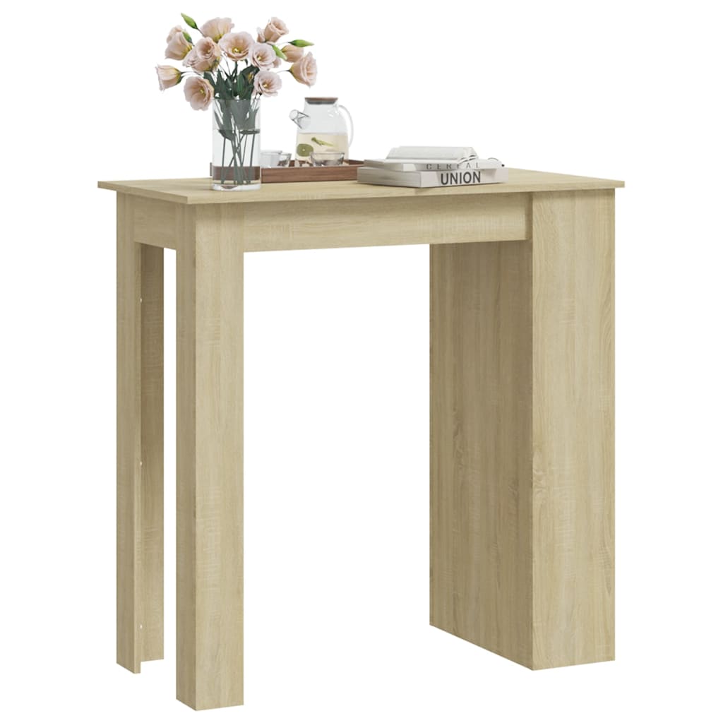 Bartafel met opbergrek 102x50x103,5cm bewerkt hout sonoma eiken Eettafels | Creëer jouw Trendy Thuis | Gratis bezorgd & Retour | Trendy.nl