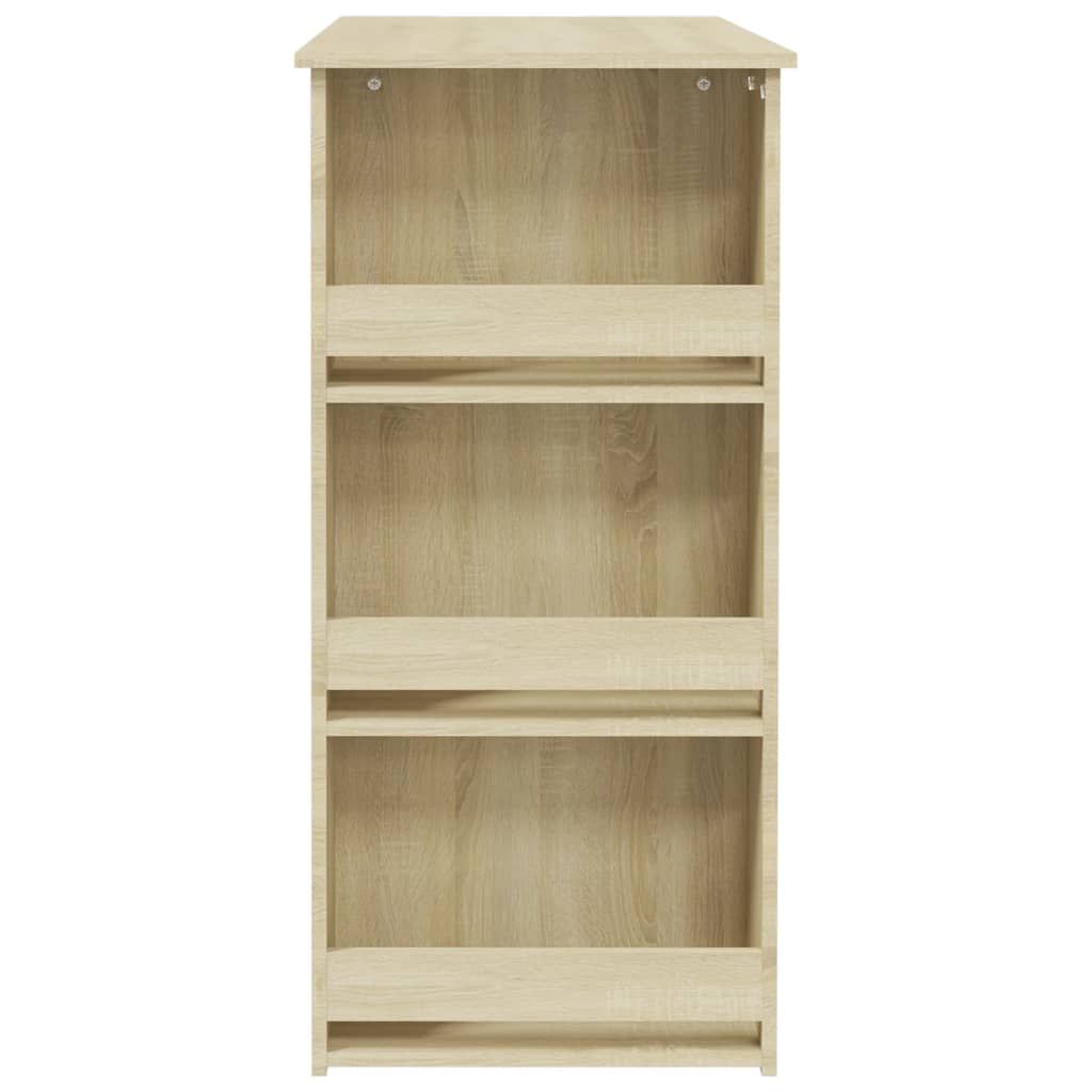 Bartafel met opbergrek 102x50x103,5cm bewerkt hout sonoma eiken Eettafels | Creëer jouw Trendy Thuis | Gratis bezorgd & Retour | Trendy.nl